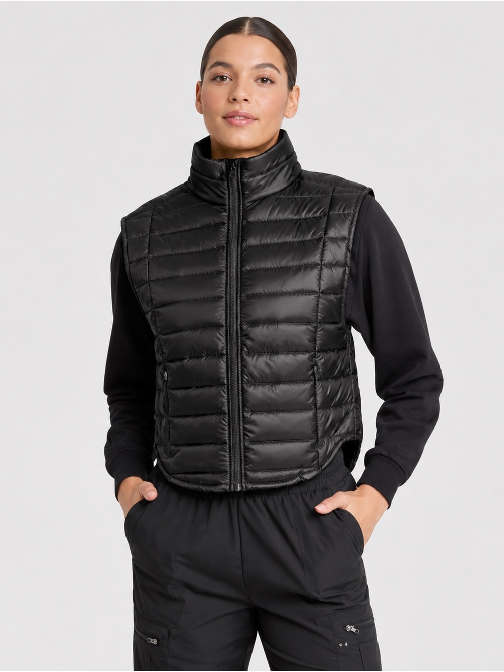 JoyLab Target Black Quilted Puffer Vest Lightweight Women’s Size Small